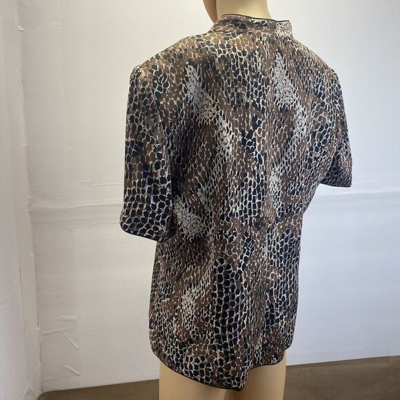 Adrianna Papell Blazer 16 Jacket 100% Silk Buttoned Career Beige Vintage,Preppy - Picture 2 of 11